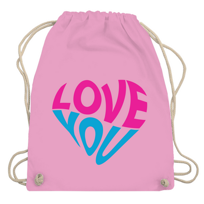 Turnbeutel "Love you"