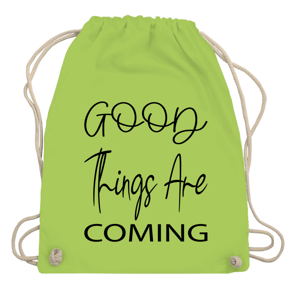 Turnbeutel "Good things are coming"
