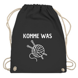 Turnbeutel "Komme was Wolle"