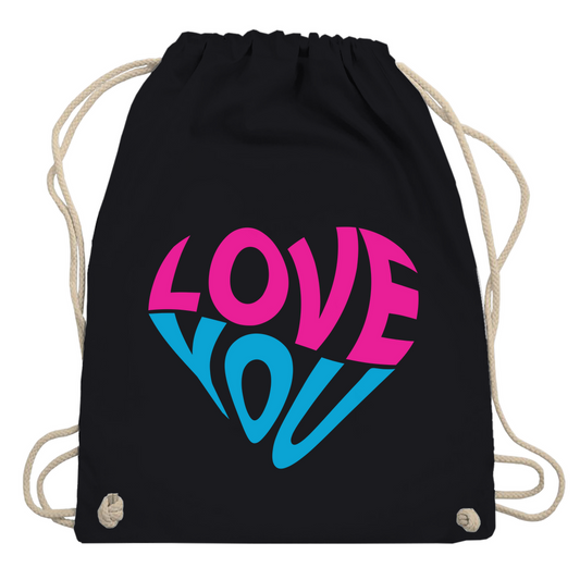 Turnbeutel "Love you"