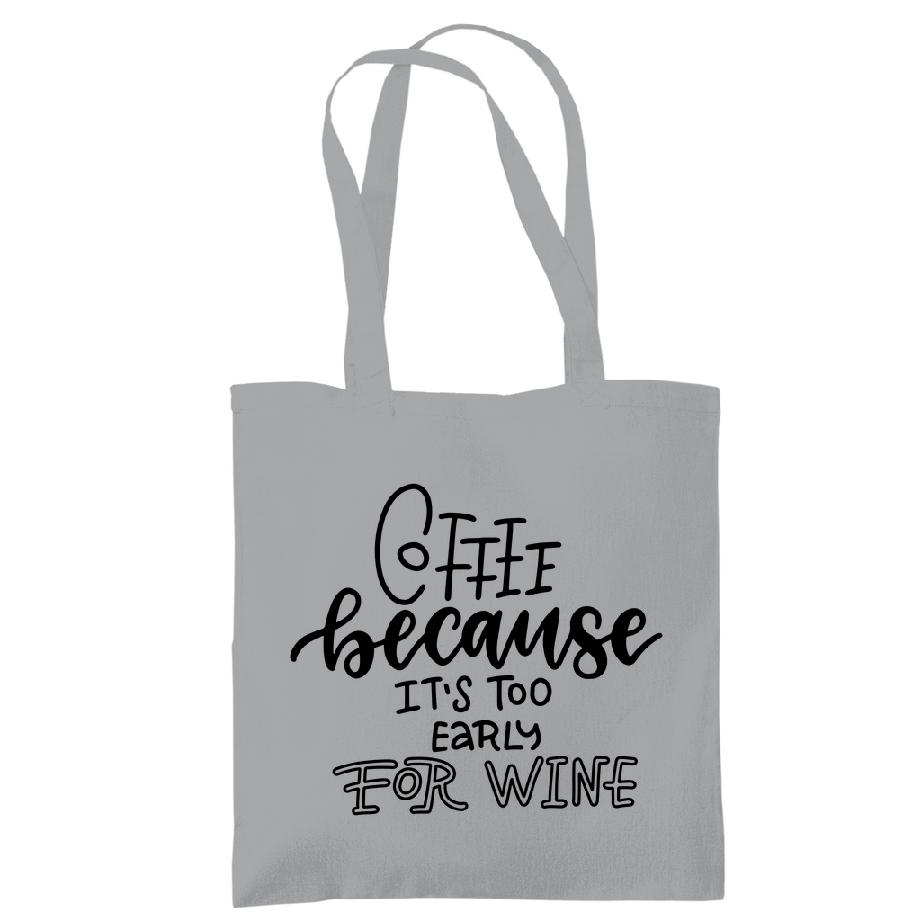 Tragetasche "Coffee because" - Grafikmagie