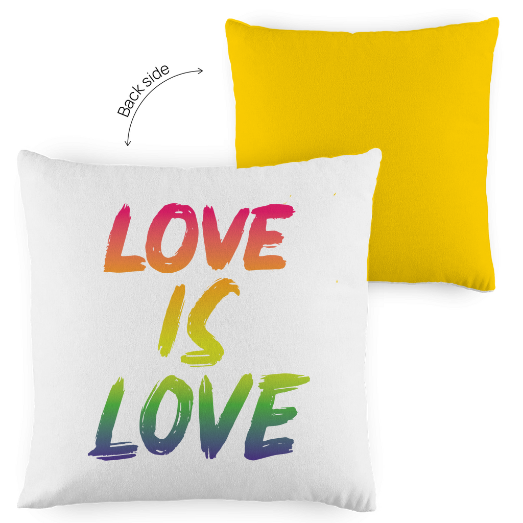 Kopfkissen zweifarbig "Love is Love" - Grafikmagie
