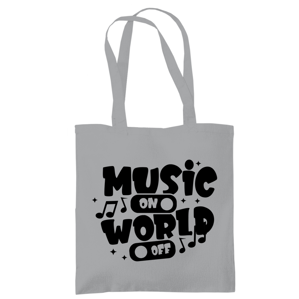 Tragetasche "Music on World Off"