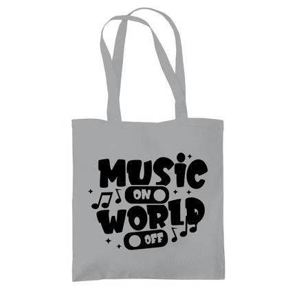 Tragetasche "Music on World Off"