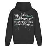Oversize Hoodie "Mach die Augen zu..."