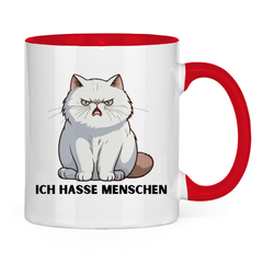 Tasse zweifarbig "Ich hasse Menschen" - Grafikmagie