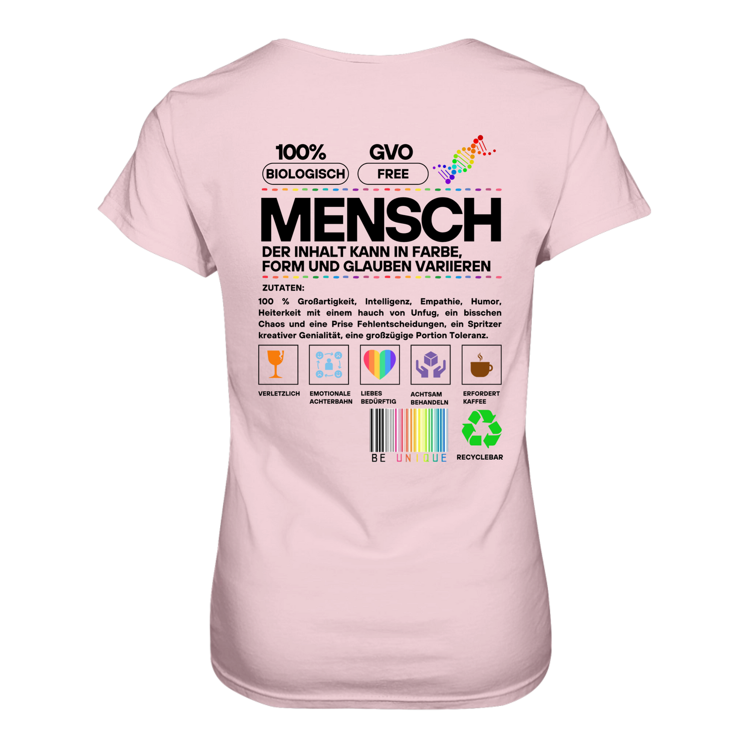Mensch anleitung T-Shirt tailliert