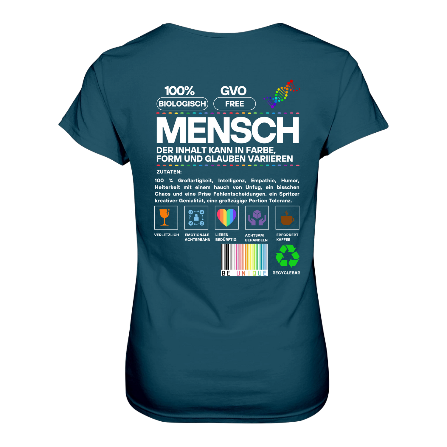 Mensch anleitung T-Shirt tailliert