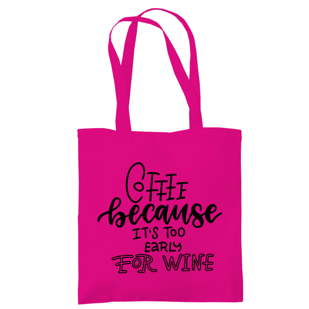 Tragetasche "Coffee because" - Grafikmagie
