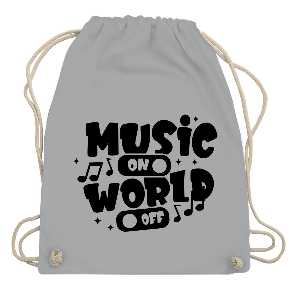 Turnbeutel "Music on World Off"