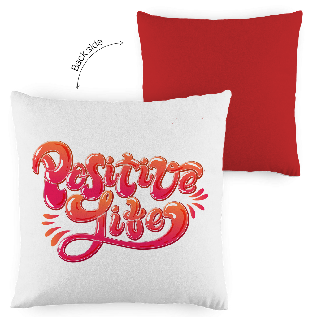 Kopfkissen zweifarbig "Positive Life" - Grafikmagie