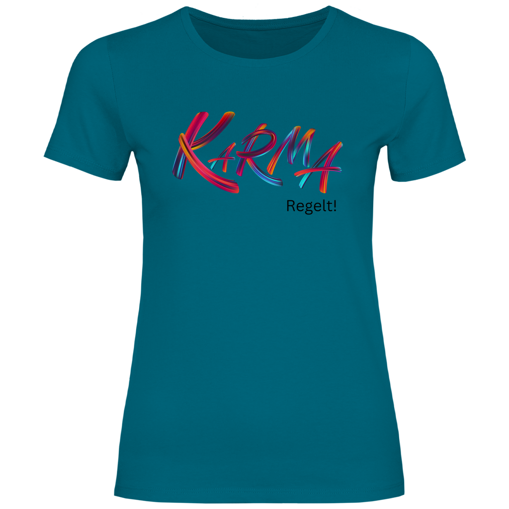 Damen T-Shirt "Karma Regelt"