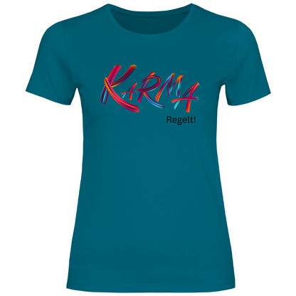 Damen T-Shirt "Karma Regelt"