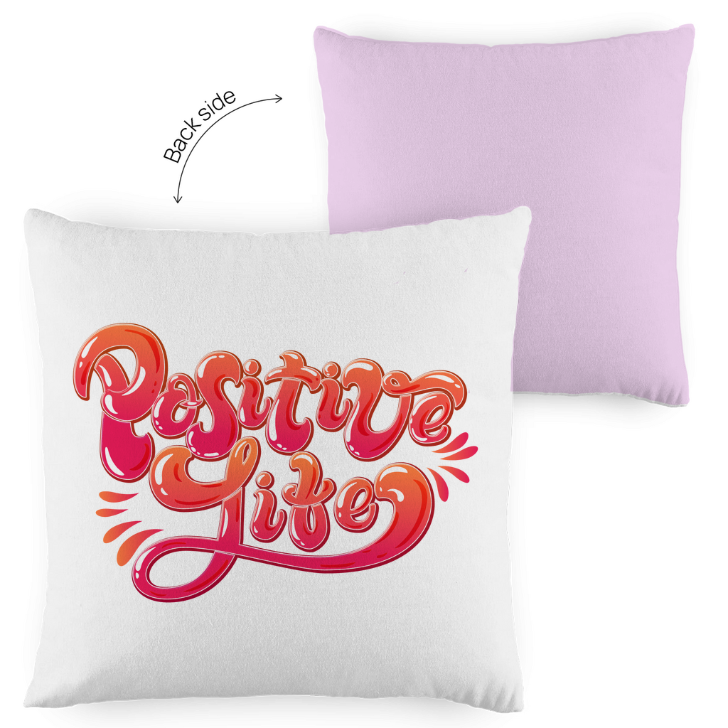 Kopfkissen zweifarbig "Positive Life" - Grafikmagie