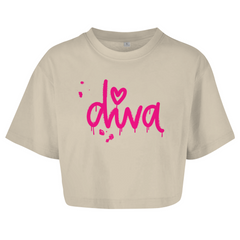 Damen Oversize Crop Top  "Diva"