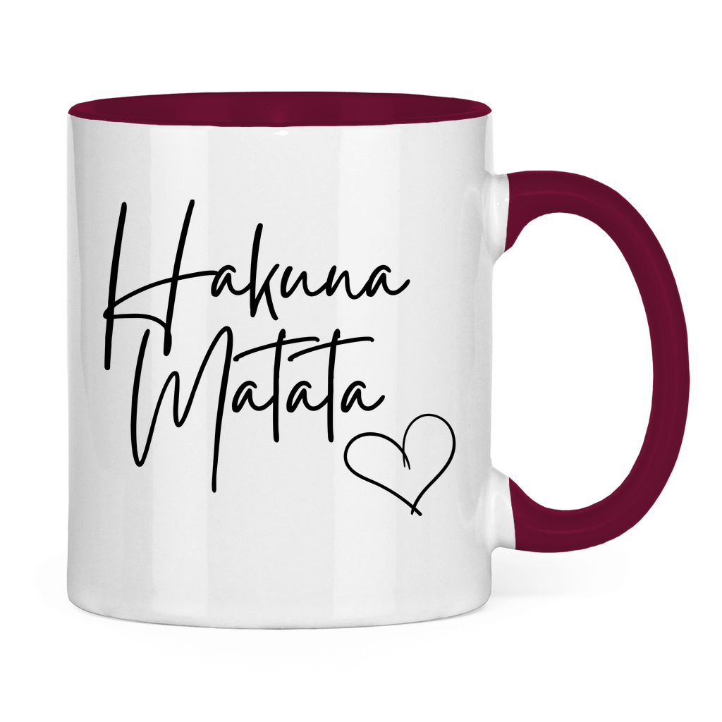 Tasse zweifarbig "Hakuna Matata" - Grafikmagie