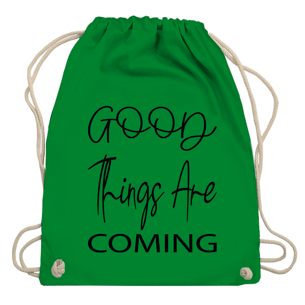 Turnbeutel "Good things are coming"