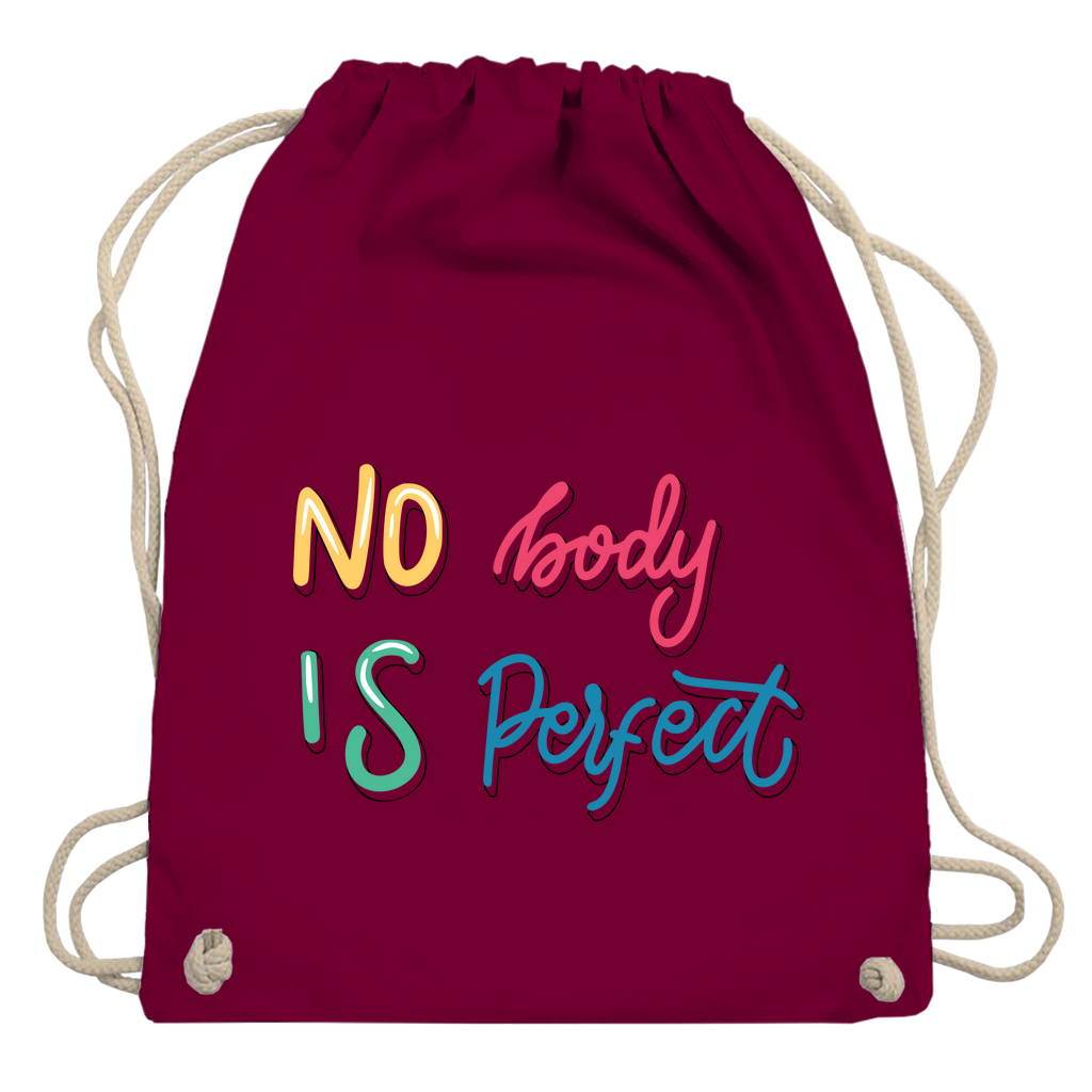 Turnbeutel "No body is perfekt"