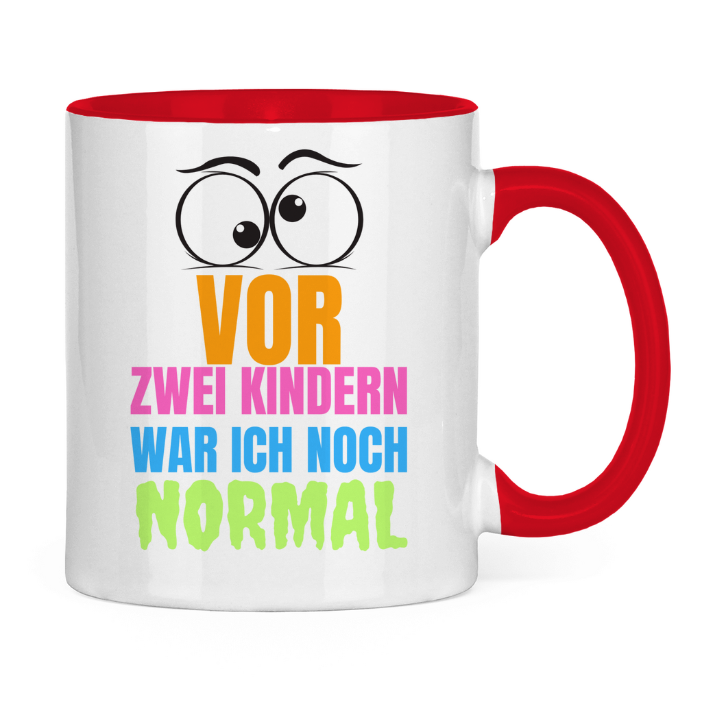 Tasse zweifarbig "Vor zwei Kindern war ich noch normal" - Grafikmagie