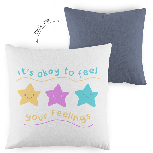 Kopfkissen zweifarbig "Its okay to feel" - Grafikmagie