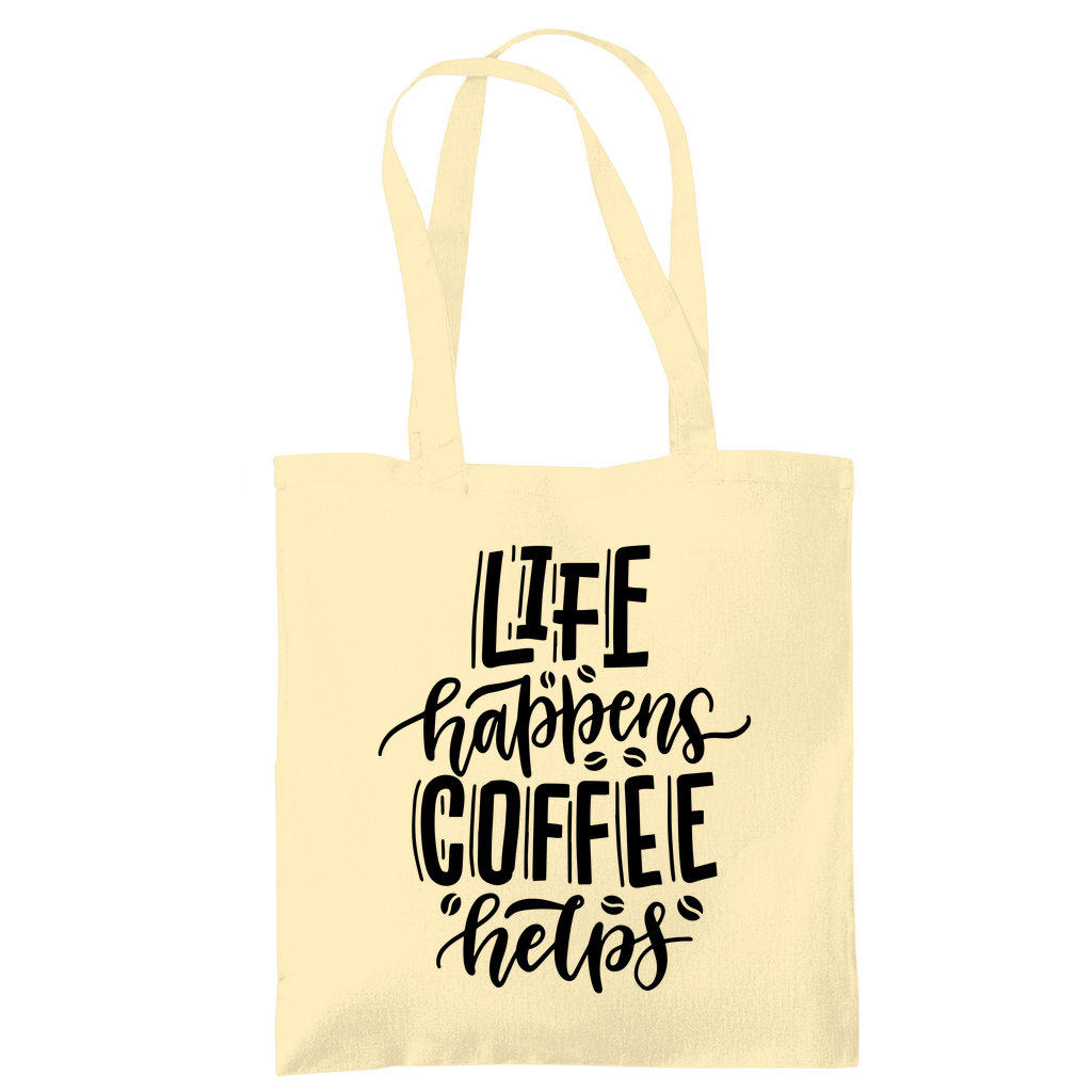 Tragetasche "Life happens"