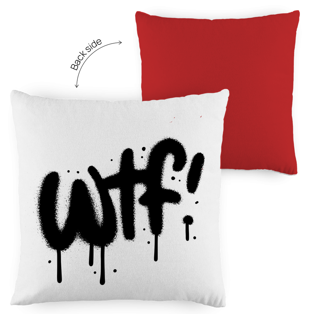 Kopfkissen zweifarbig "WTF" - Grafikmagie