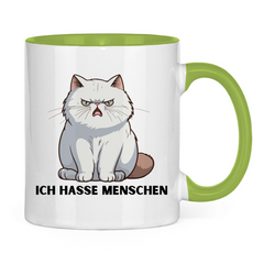 Tasse zweifarbig "Ich hasse Menschen" - Grafikmagie