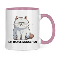Tasse zweifarbig "Ich hasse Menschen" - Grafikmagie
