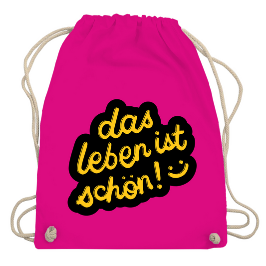 Turnbeutel "das Leben ist schön"