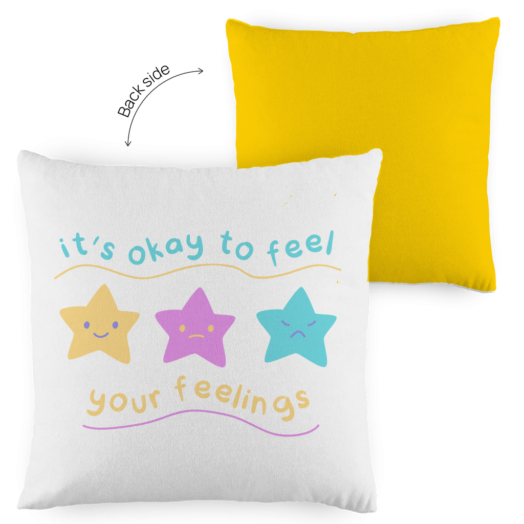 Kopfkissen zweifarbig "Its okay to feel" - Grafikmagie