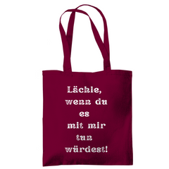 Tragetasche "Lächle wenn du mit" - Grafikmagie