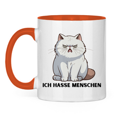 Tasse zweifarbig "Ich hasse Menschen" - Grafikmagie