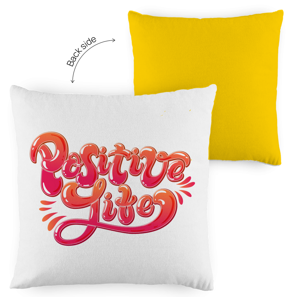 Kopfkissen zweifarbig "Positive Life" - Grafikmagie