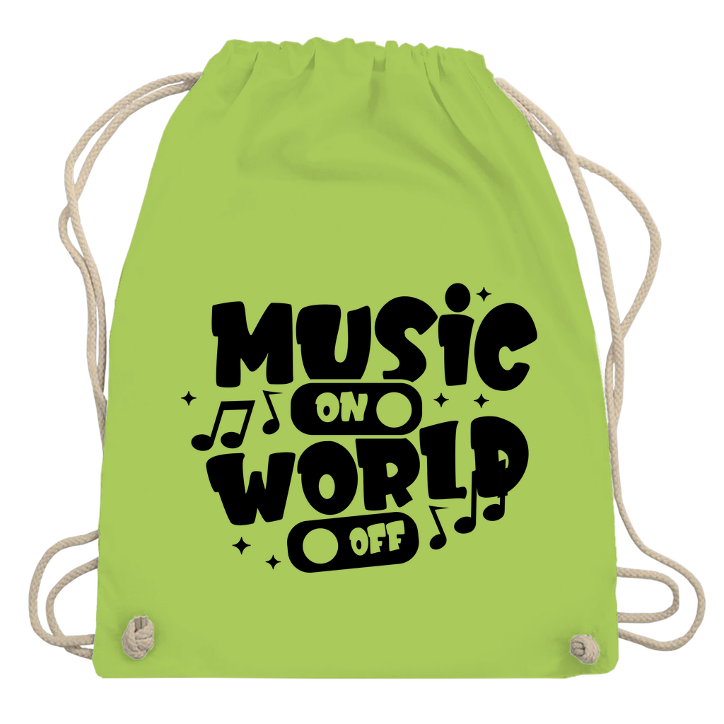 Turnbeutel "Music on World Off"
