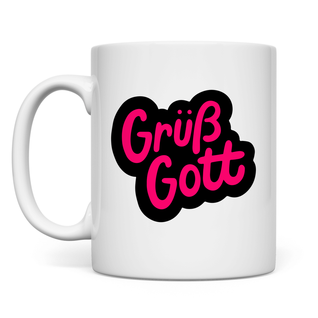 Tasse "Grüß Gott" - Grafikmagie