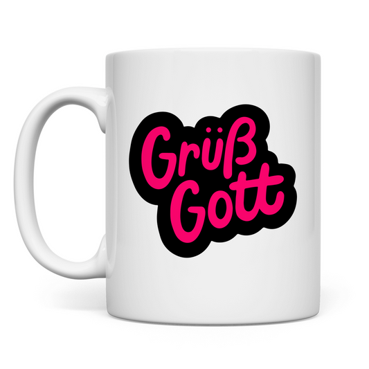 Tasse "Grüß Gott" - Grafikmagie