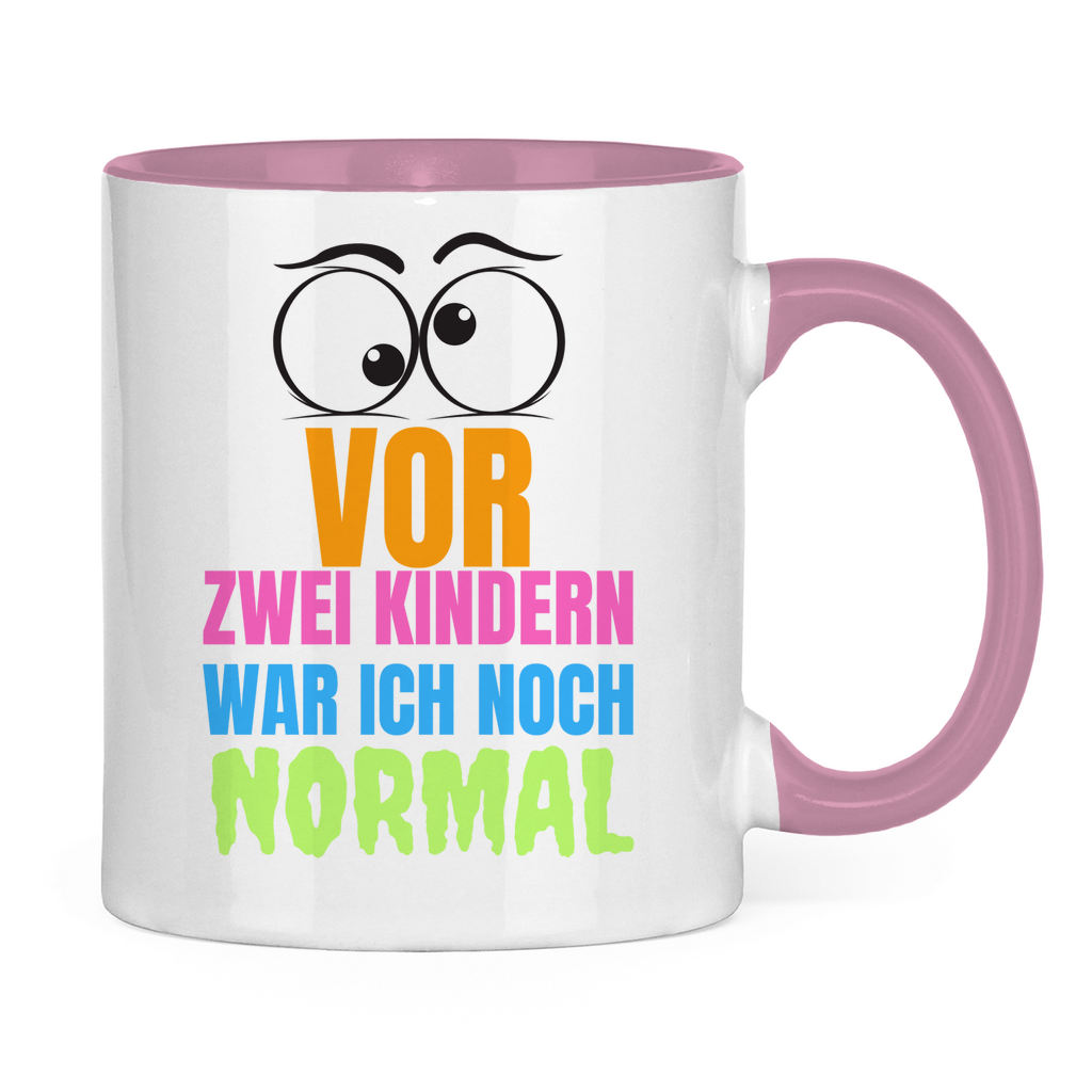 Tasse zweifarbig "Vor zwei Kindern war ich noch normal" - Grafikmagie