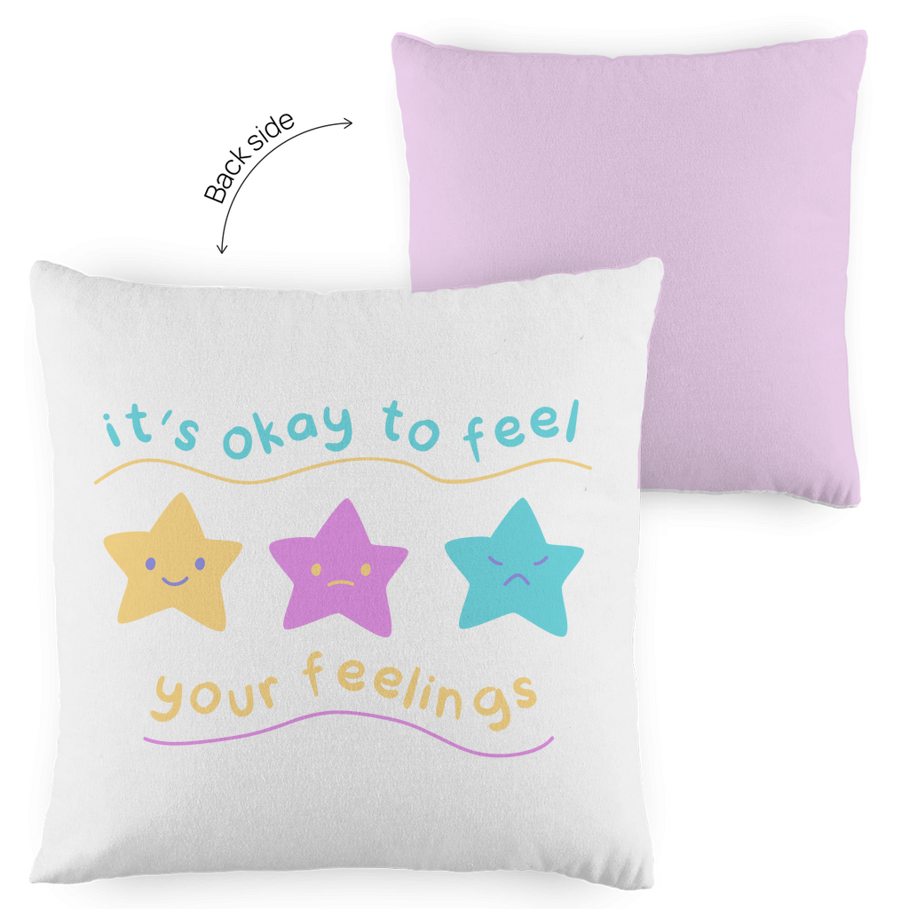 Kopfkissen zweifarbig "Its okay to feel" - Grafikmagie
