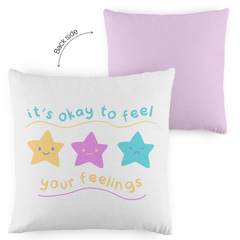 Kopfkissen zweifarbig "Its okay to feel" - Grafikmagie