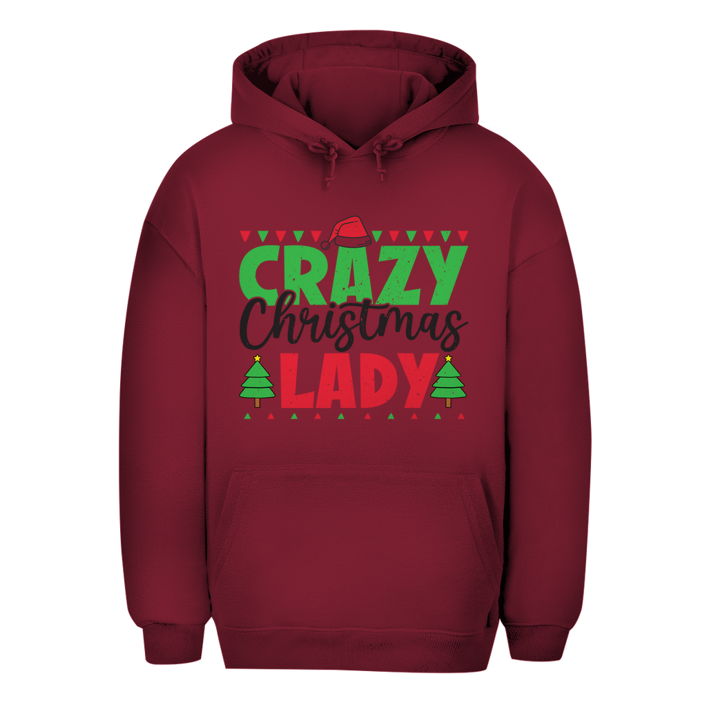Unisex Oversize Hoodie "Crazy Christmas Lady"