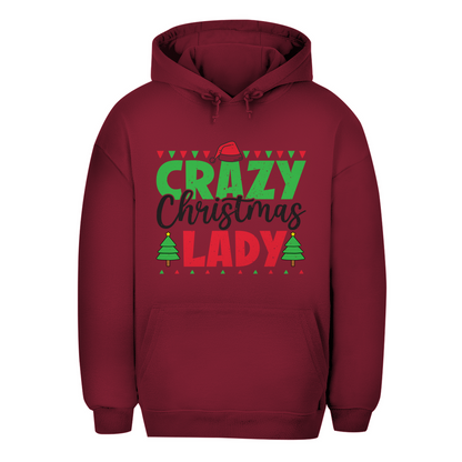 Unisex Oversize Hoodie "Crazy Christmas Lady"