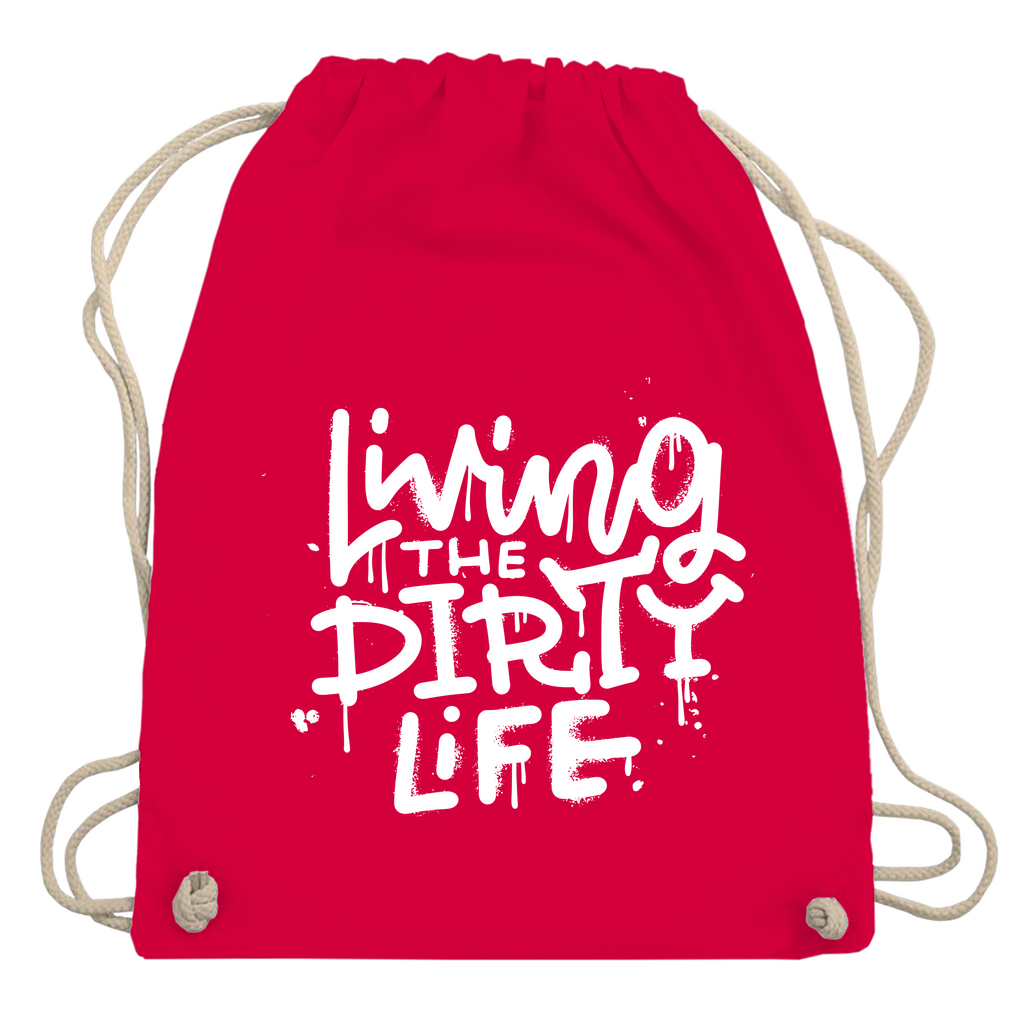 Turnbeutel "Living the dirty life"