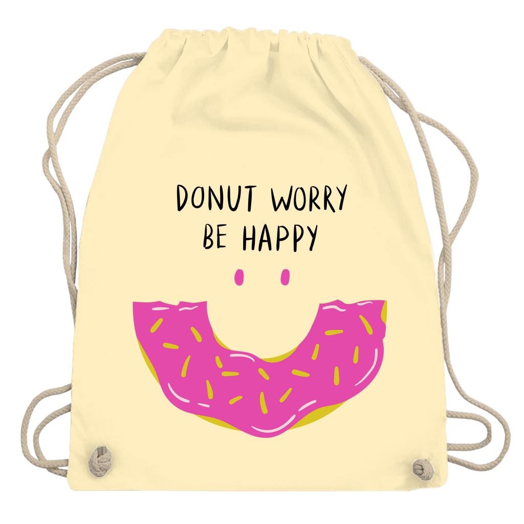 Turnbeutel "Donut worry be happy"