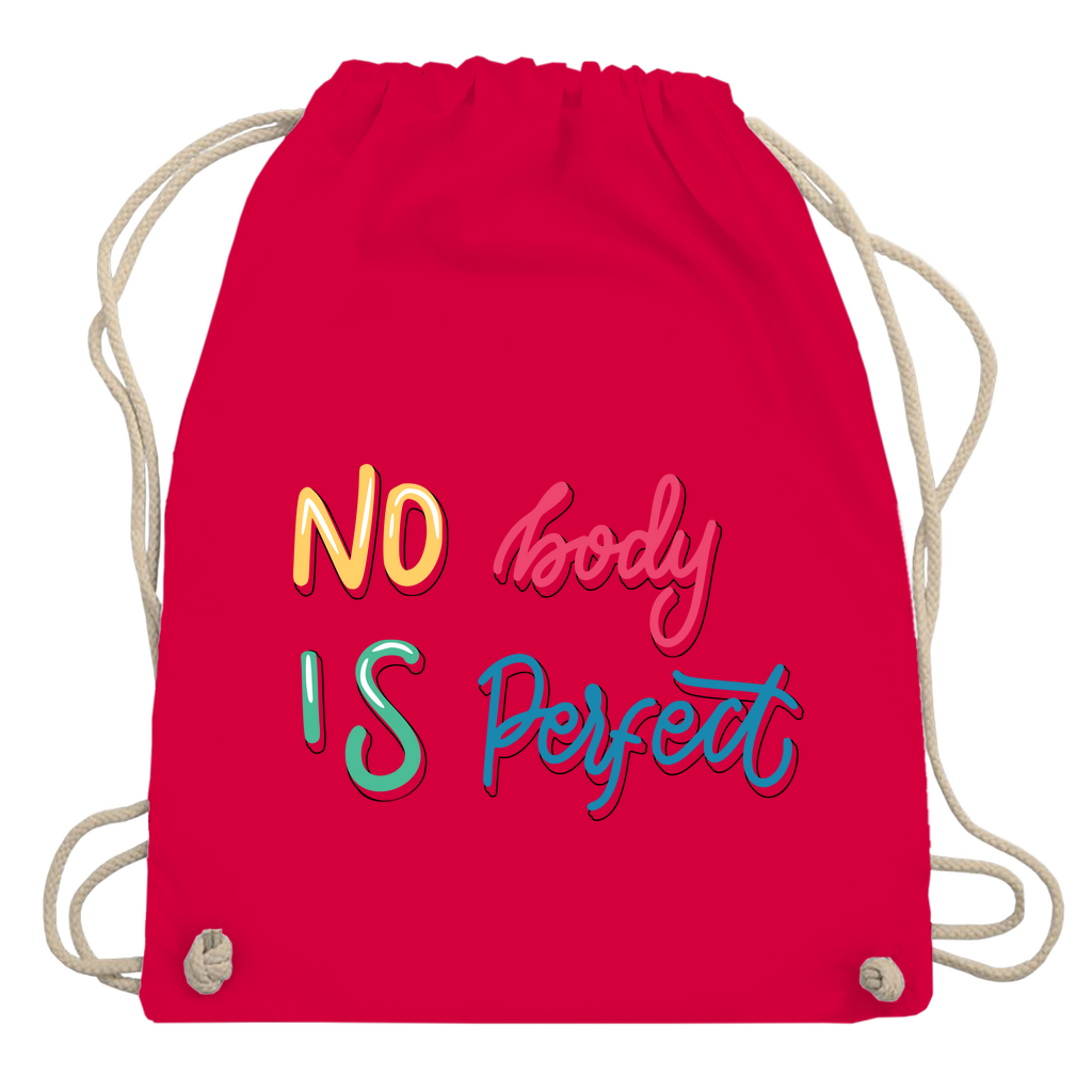 Turnbeutel "No body is perfekt"