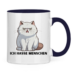 Tasse zweifarbig "Ich hasse Menschen" - Grafikmagie