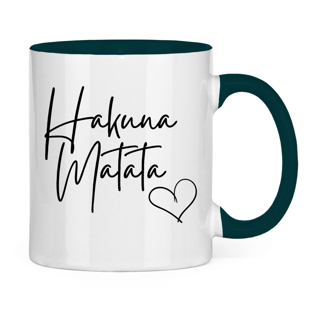Tasse zweifarbig "Hakuna Matata" - Grafikmagie