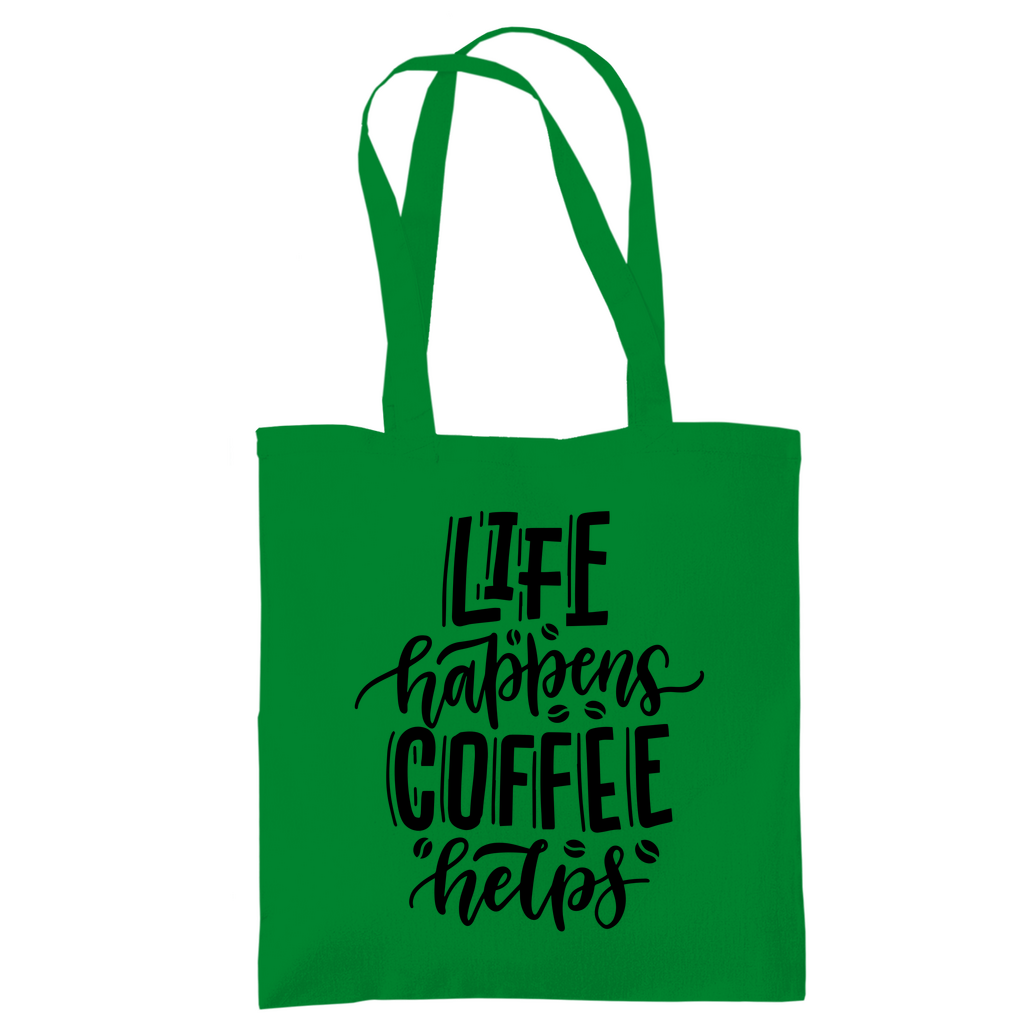 Tragetasche "Life happens"