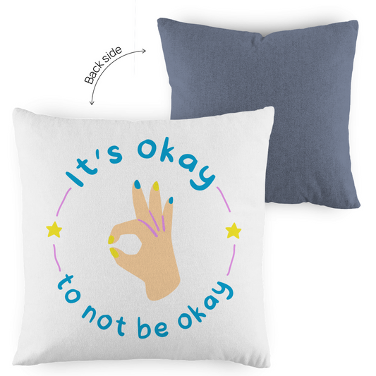 Kopfkissen zweifarbig "its Okay" - Grafikmagie