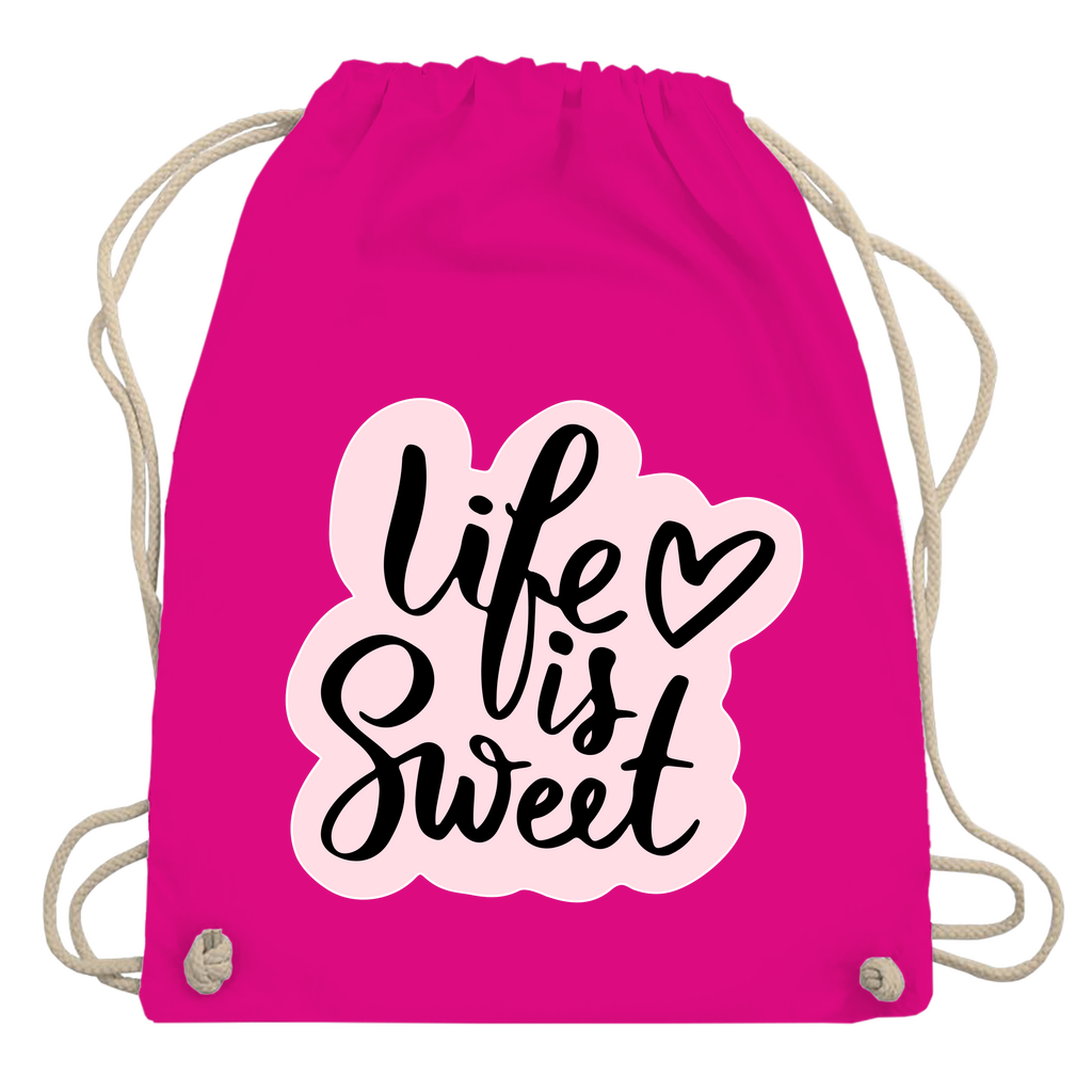 Turnbeutel "Life is sweet"