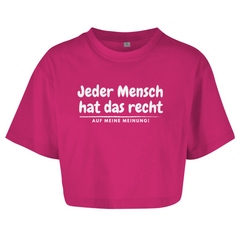 Damen Oversize Crop Top  "Jeder hat das recht auf meine Meinung"